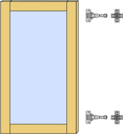 システムパーツ／ガラスドア70 x 40