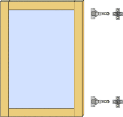 システムパーツ／ガラスドア70 x 50