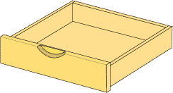 システムパーツ／レール付き引出し10x50x40