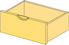 システムパーツ／レール付き引出し20x50x30