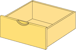 システムパーツ／レール付き引出し20x50x40