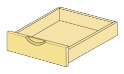 イキクッカのレール付き引出し10 x 40 x 40