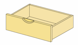 イキクッカのレール付き引出し15 x 50 x 30