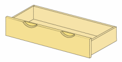 イキクッカのレール付き引出し15 x 80 x 30