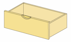 イキクッカのレール付き引出し20 x 60 x 30