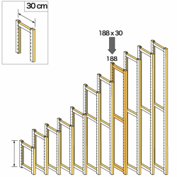 システムパーツ／アップライト188x30