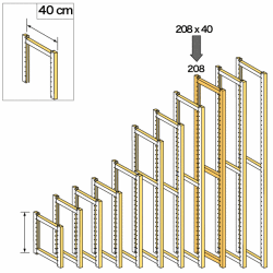 システムパーツ／アップライト208x40