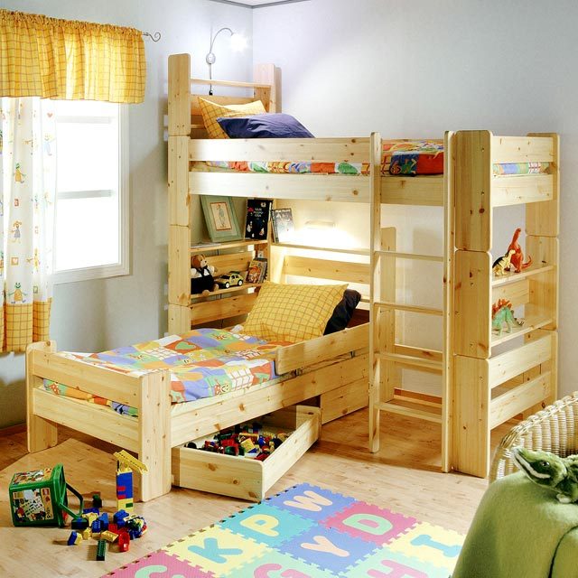 イキクッカのシステムベッド／北欧のロフトベッド