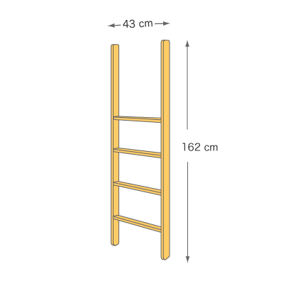 システムベッドパーツ／ロフトベッド用梯子