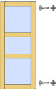 システムパーツ／ガラスドア100 x 40