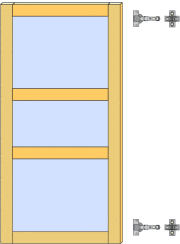 システムパーツ／ガラスドア100 x 50