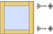 システムパーツ／ガラスドア40 x 40
