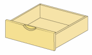 イキクッカのレール付き引出し15 x 50 x 40