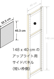 システムパーツ／サイドパネル148x40用（S）