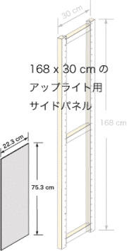システムパーツ／サイドパネル168 x 30用（75.3 x 22.3 cm）