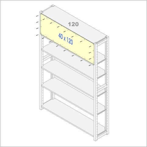 イキクッカ用背板40 x 120cm