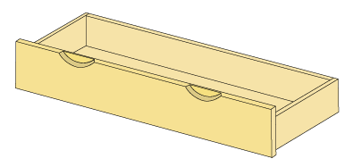 イキクッカのレール付き引出し15 x 100 x 30