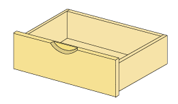 イキクッカのレール付き引出し15 x 50 x 30