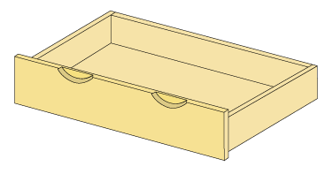 イキクッカのレール付き引出し15 x 80 x 40