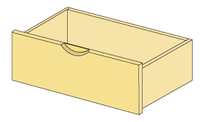 イキクッカのレール付き引出し20 x 60 x 30