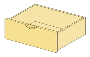 イキクッカのレール付き引出し20 x 60 x 40