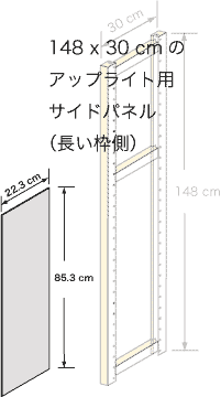 システムパーツ／サイドパネル148x30用（L）