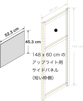 システムパーツ／サイドパネル148x60用（S）
