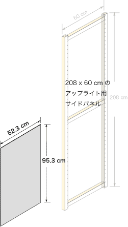 システムパーツ／サイドパネル208x60用
