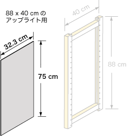 システムパーツ／サイドパネル 88 x 40用（75 x 32.3 cm）