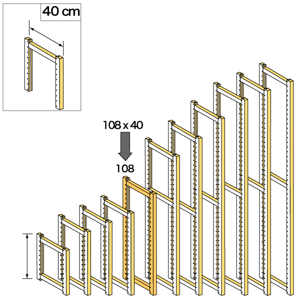 システムパーツ／アップライト108x40