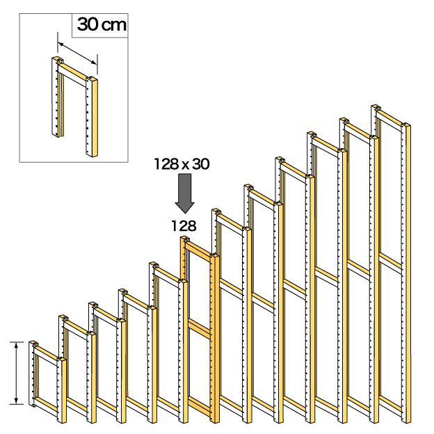 アップライト128 x 30