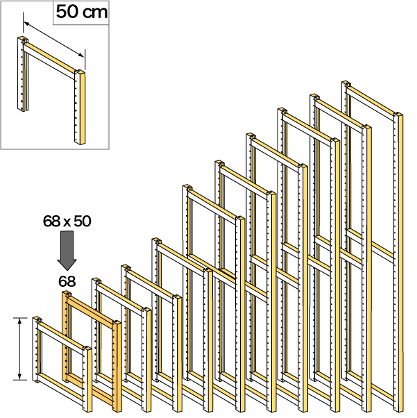 システムパーツ／アップライト68x50
