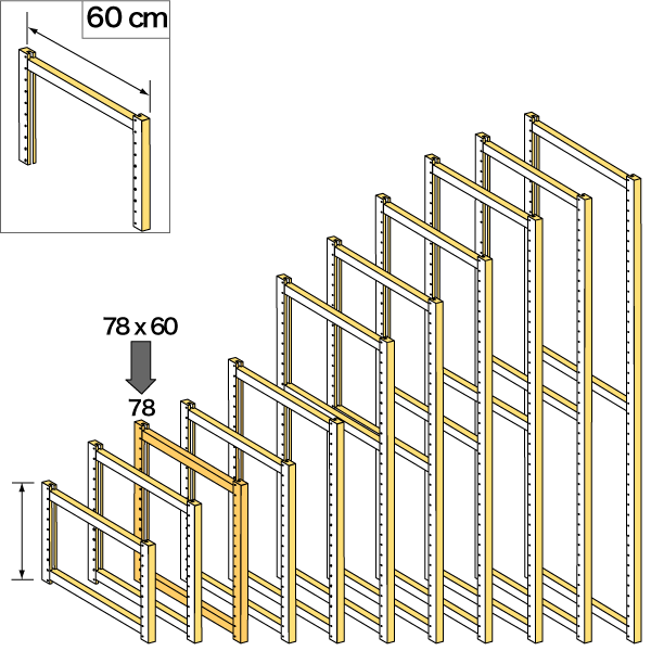 システムパーツ／アップライト78x60