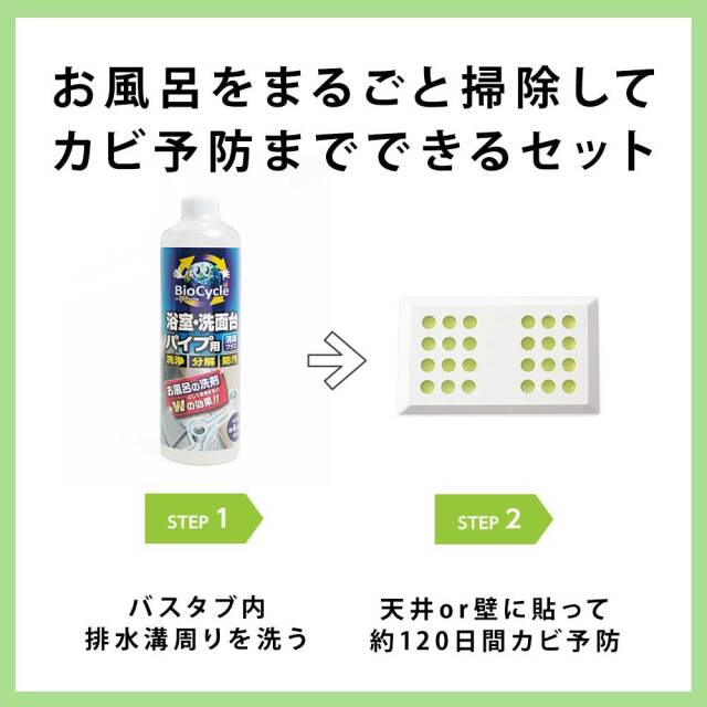 お風呂ピカピカセット/チュラルミント｜エシカル洗剤・防カビ・消臭