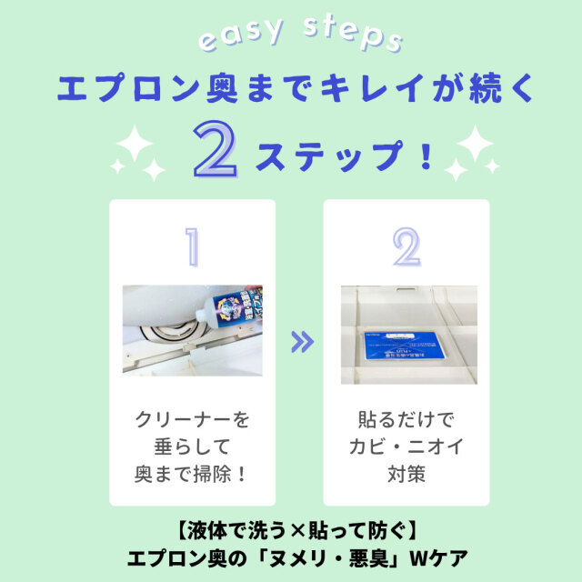 エプロンピカピカセット（洗剤＋防カビ剤）