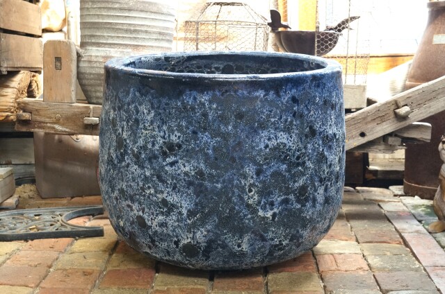 アビスラブカボウル L17号 (ブルー) ポット/鉢/陶器