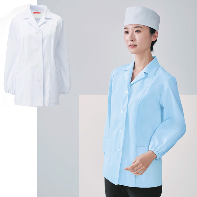 女子白衣長袖 5L SKA335(026704-007) サカノ繊維 白衣女性用 SKA 335