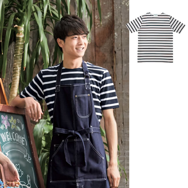 KAZEN(カゼン) HM22-40 HM22-48 ボーダーＴシャツ半袖