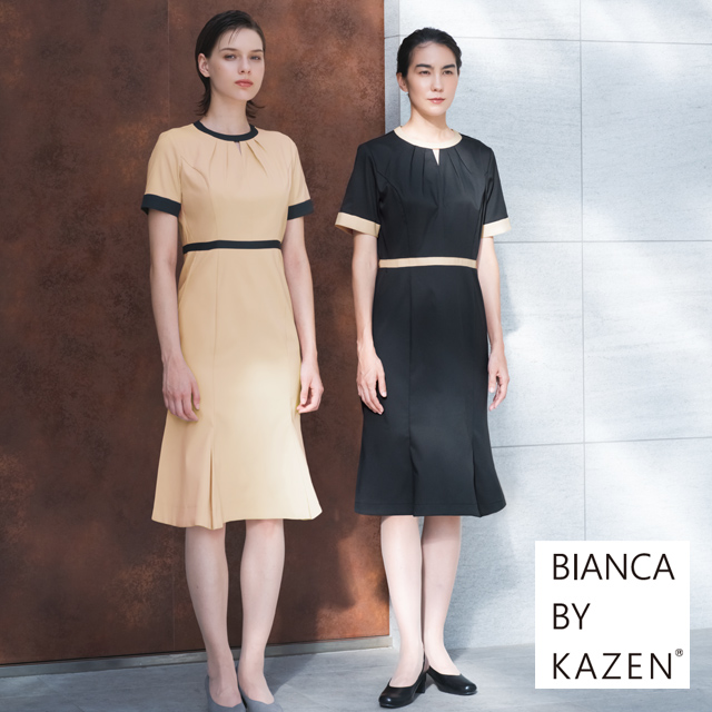 KAZEN(カゼン) KZN325-40 KZN325-45 ワンピース半袖