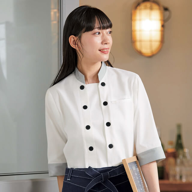 KAZEN(カゼン) 615-86 コックシャツ｜カフェユニフォーム、食品白衣