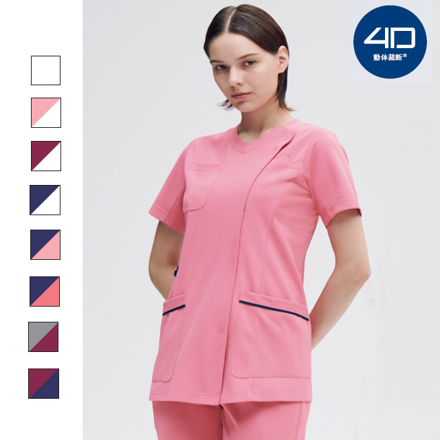 KAZEN(カゼン) 981-10 981-13 981-15 981-18 981-43 981-44 981-45 981-48 レディススクラブジャケット半袖