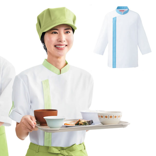 KAZEN(カゼン) APK215-11 APK215-12 コックシャツ　七分袖