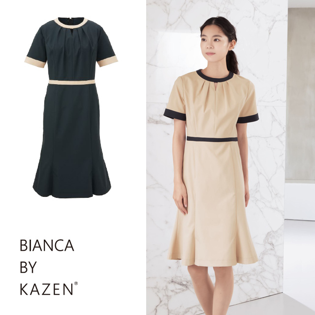 KAZEN(カゼン) KZN325-40 KZN325-45 ワンピース半袖