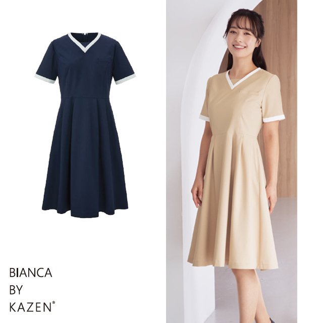 KAZEN(カゼン) KZN326-40 KZN326-48 ワンピース半袖