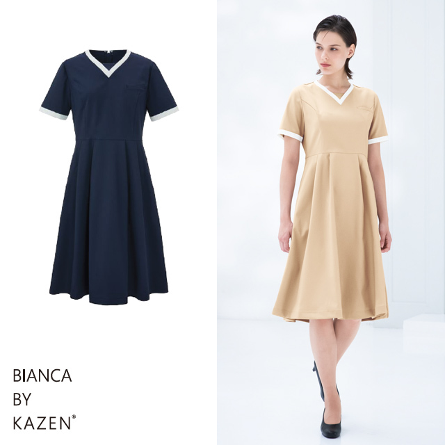 KAZEN(カゼン) KZN326-40 KZN326-48 ワンピース半袖