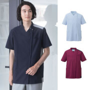 KAZEN(カゼン) 766-41 766-45 766-48 スクラブジャケット半袖（男女兼用）