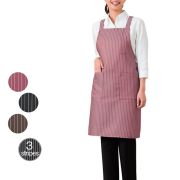 KAZEN(カゼン)　APK499-S 胸当てエプロン（ストライプ）