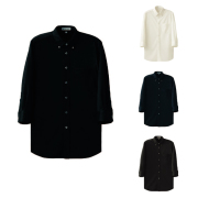 SEVEN(白洋社) CH4496 男女兼用7分袖ボタンダウンニットシャツ　