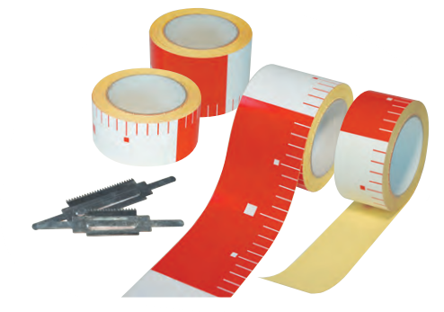 テープロッド　75ｗ×25ｍ巻　赤白20ピッチ　1巻