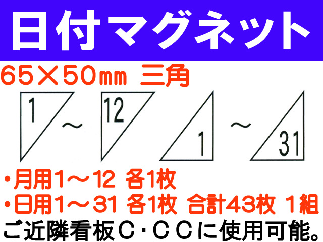 日付マグネット(ご近隣看板C・CC用)